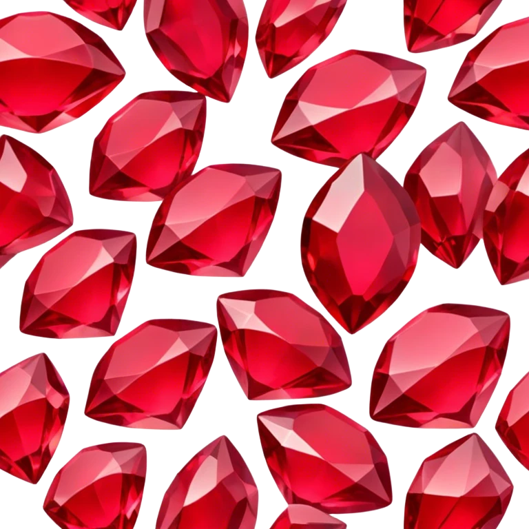 Cinematic Realistic Ruby Emoji, Deep and rich, with a smooth, polished surface gleaming in brilliant red, the facets catching light and casting fiery reflections. The rich color seems to glow with an inner warmth, while a soft, subtle shimmer highlights the edges. Soft glowing outline, capturing the essence of passionate beauty and timeless elegance in a precious ruby. emoji