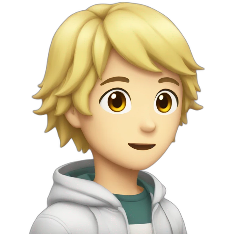 Personagem Anime com medo emoji