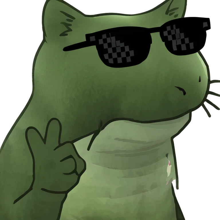 Cat with sunglasses emoji