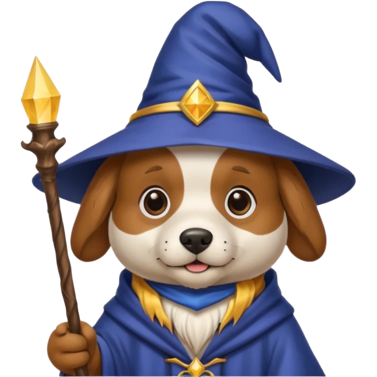 Dog wizard emoji