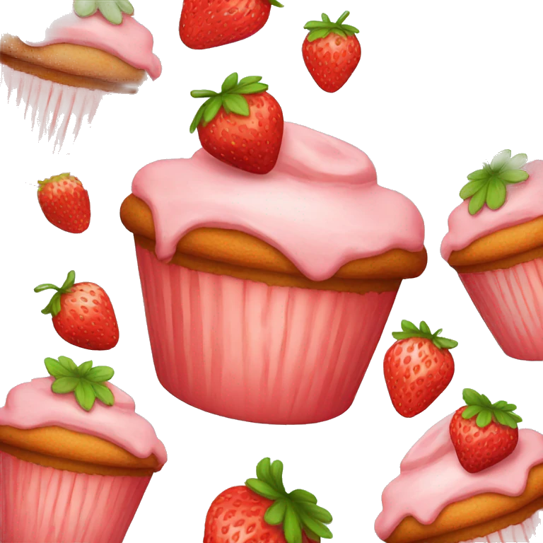 Strawberry muffins  emoji