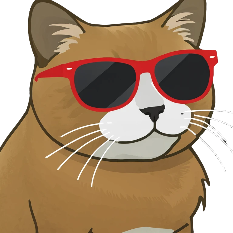 Cat with sunglasses emoji