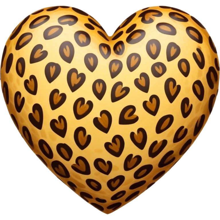 Animal print heart emoji