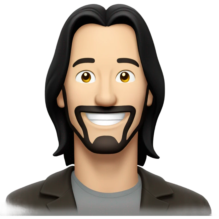 Keanu Reeves winking and smiling emoji