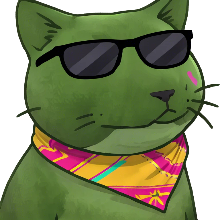 Cat with sunglasses emoji