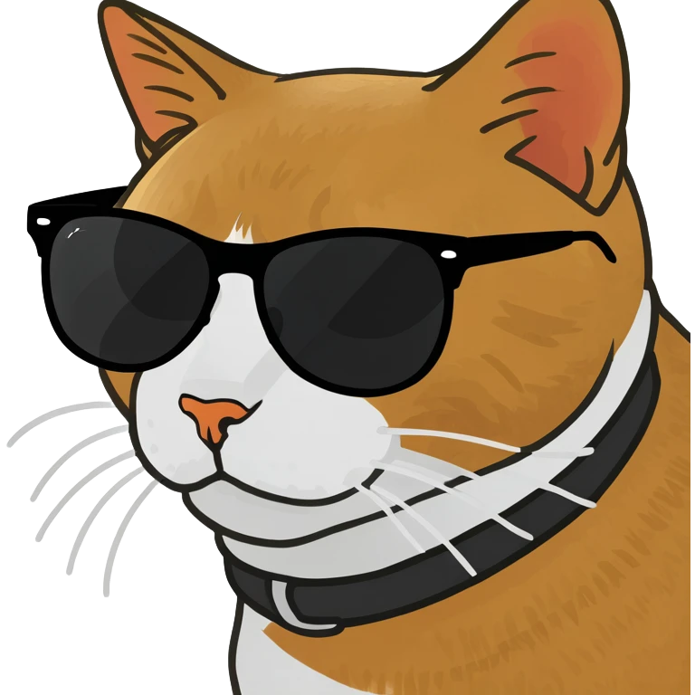 Cat with sunglasses emoji