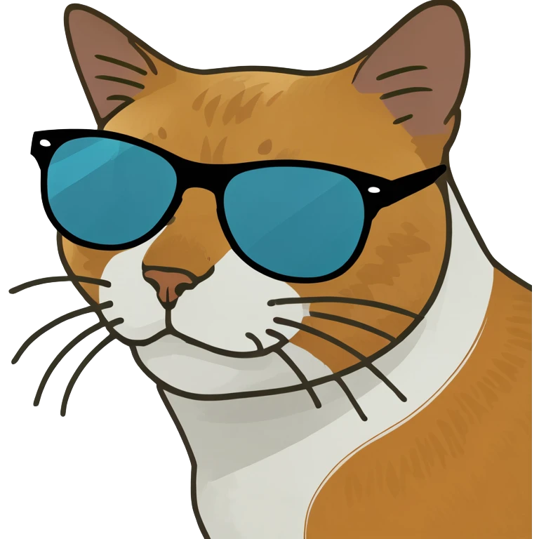 Cat with sunglasses emoji