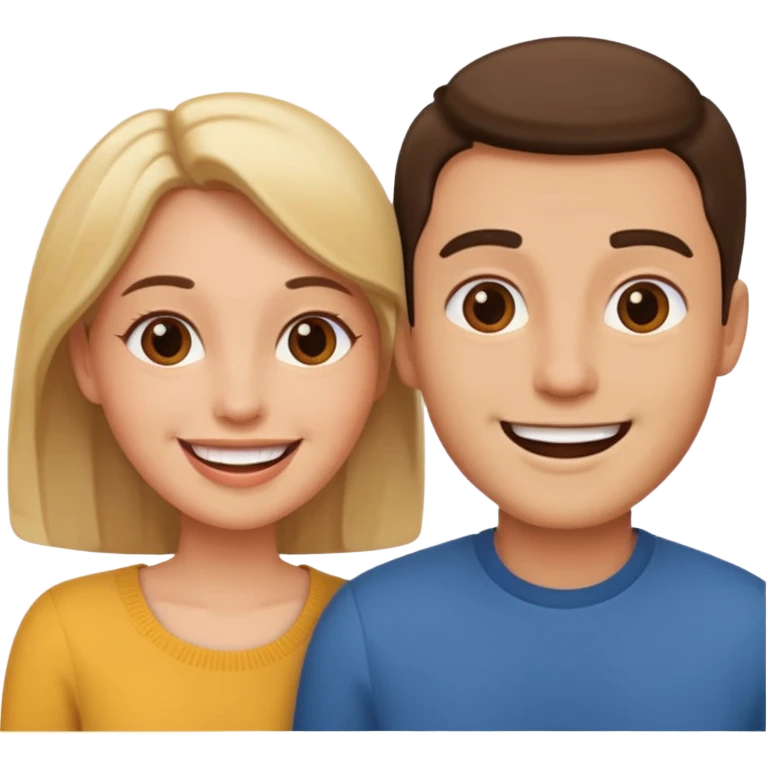 couple in love talking emoji