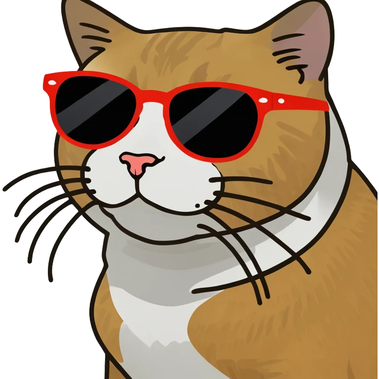 Cat with sunglasses emoji