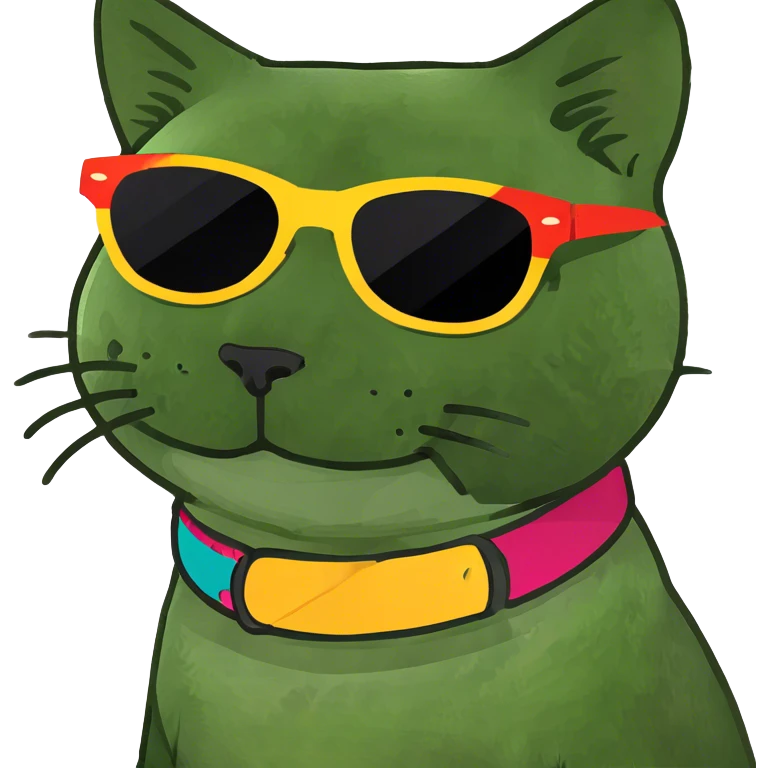 Cat with sunglasses emoji