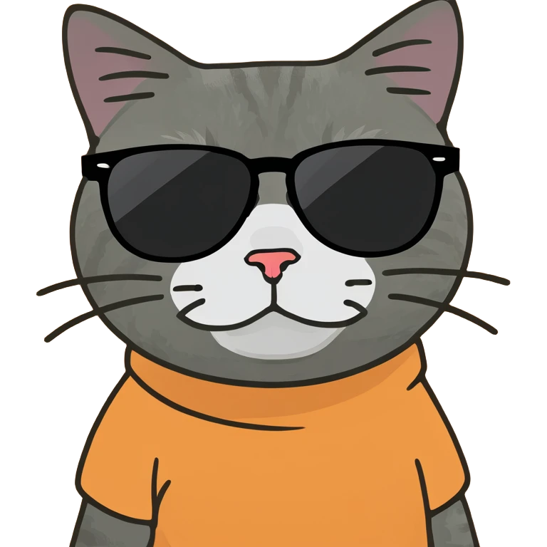 Cat with sunglasses emoji