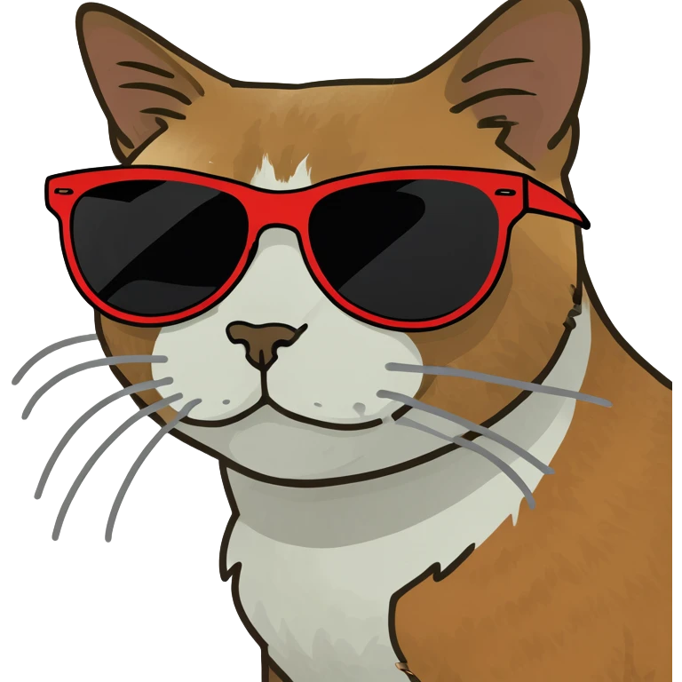 Cat with sunglasses emoji