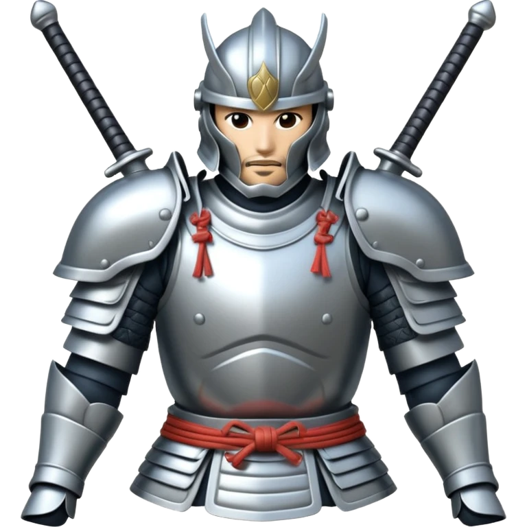 silver samurai armour emoji
