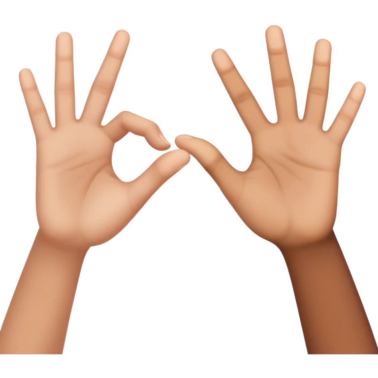 two hands reaching for each other emoji