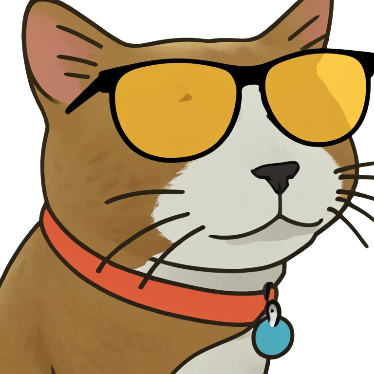 Cat with sunglasses emoji