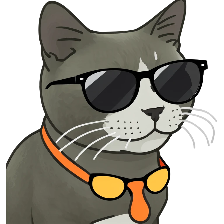 Cat with sunglasses emoji