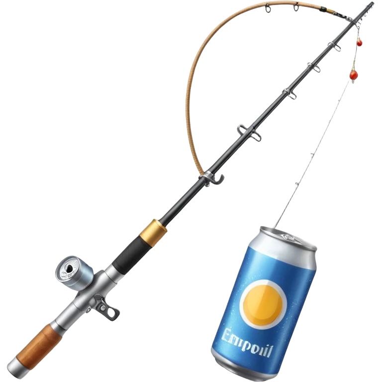 fishing rod with beer on the end  emoji