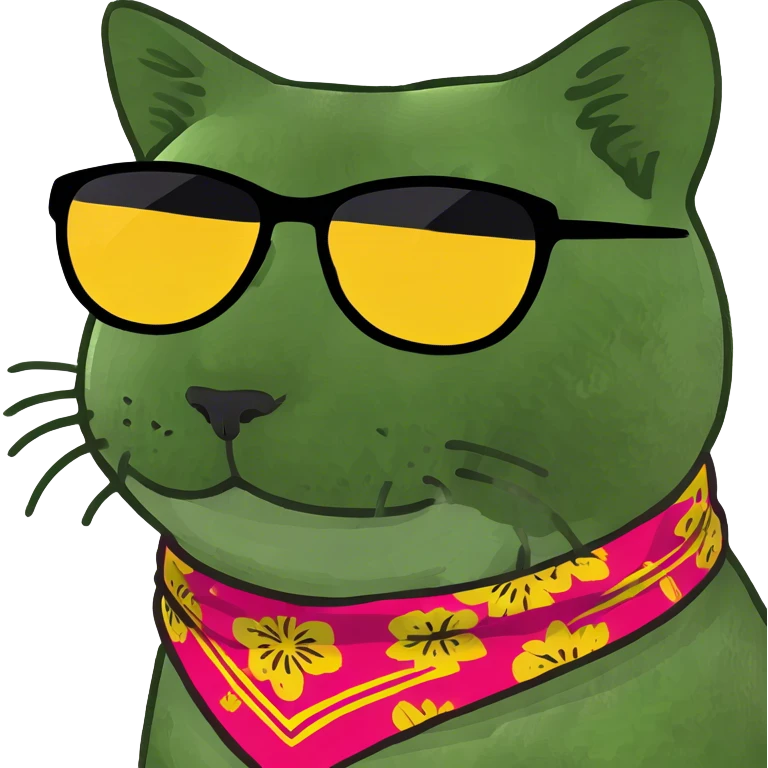 Cat with sunglasses emoji