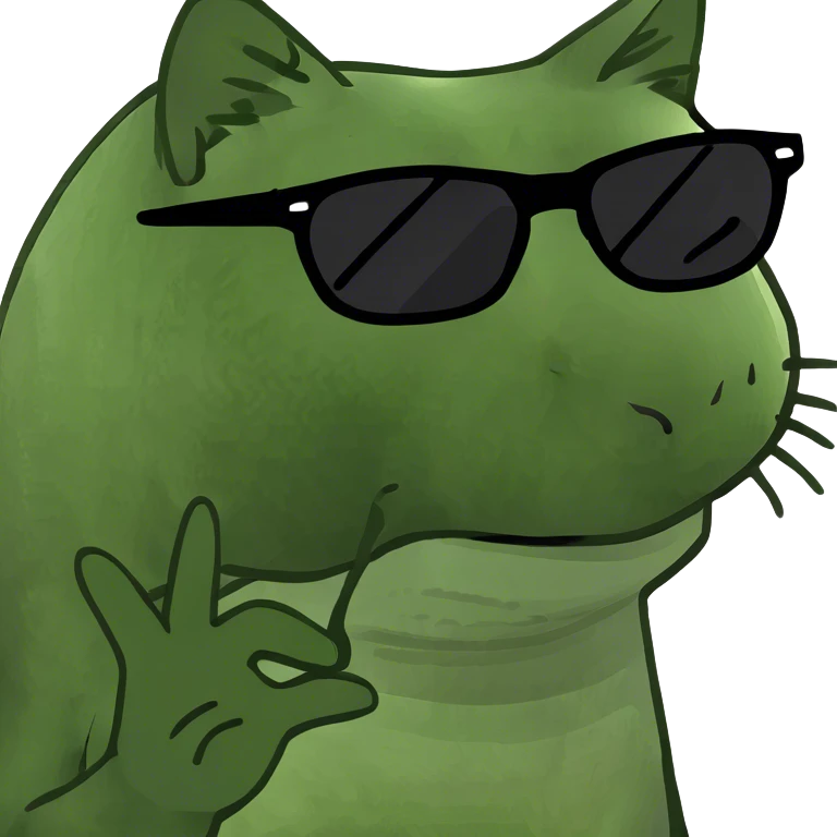Cat with sunglasses emoji