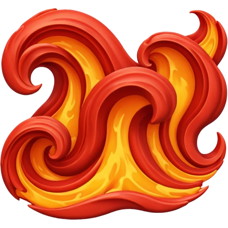 red lava wave emoji