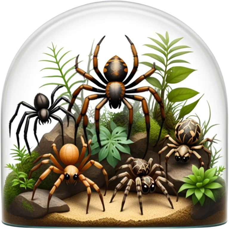 Collage of various spiders, including tarantulas and other exotic ...