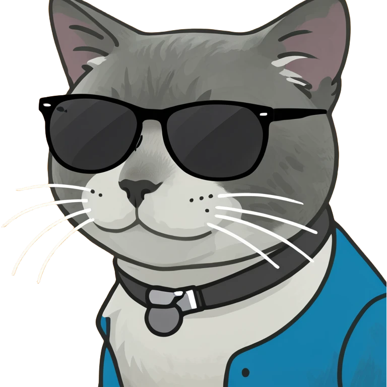 Cat with sunglasses emoji