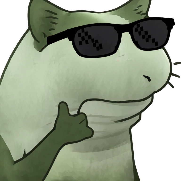 Cat with sunglasses emoji