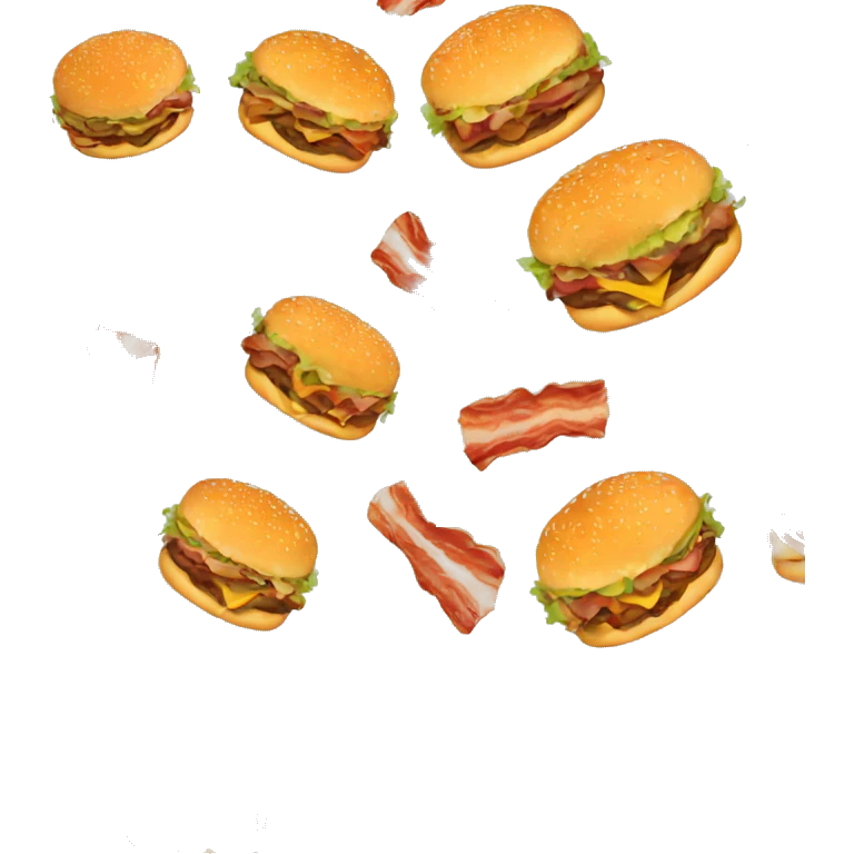 Bacon and hamburger emoji
