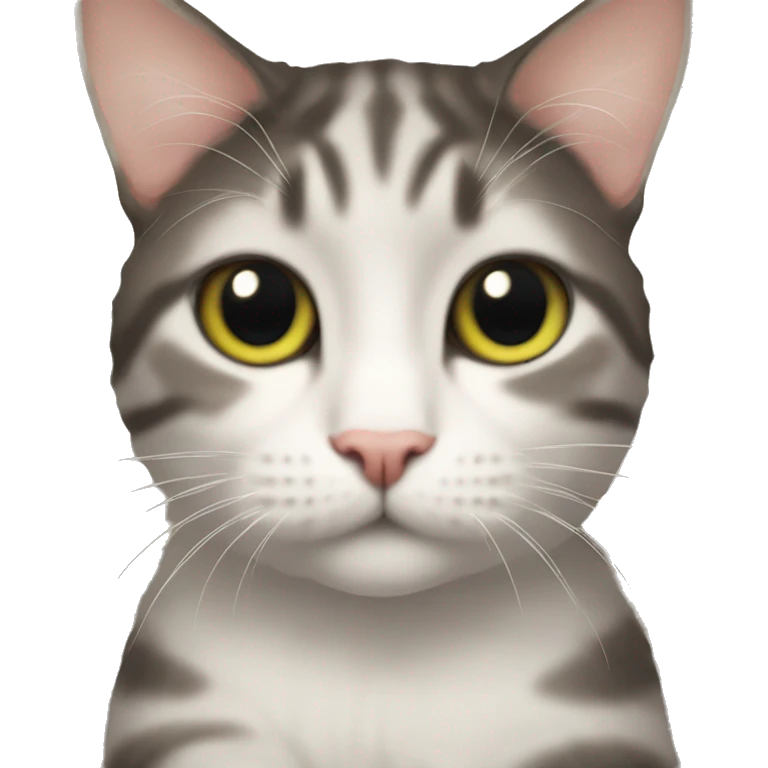 네잎클로버 위에 앉아 있는 고양이 emoji