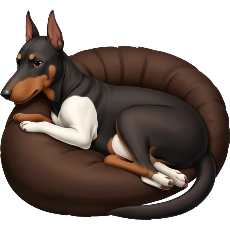 doberman dog sleeping  emoji
