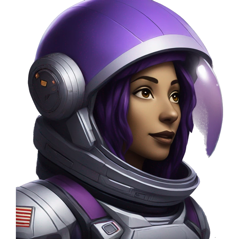 Tali’Zorah vas Normandy mass effect as a astronaut  emoji