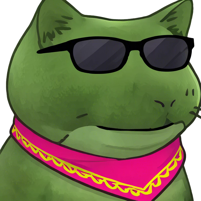 Cat with sunglasses emoji