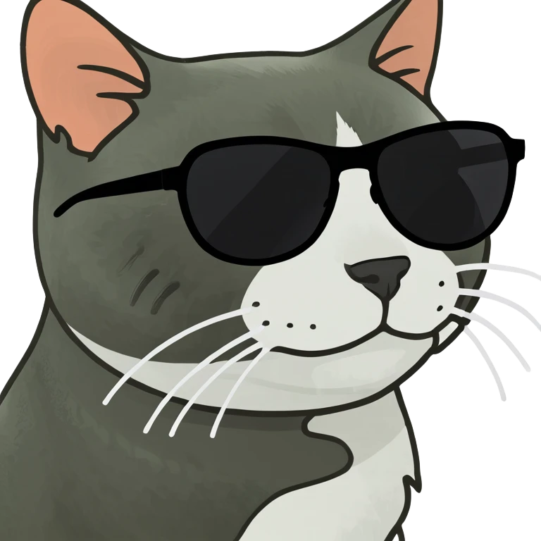 Cat with sunglasses emoji