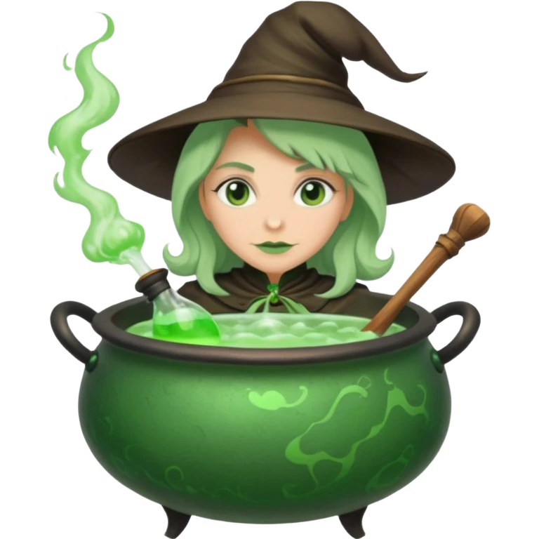 green witch cooking potion emoji