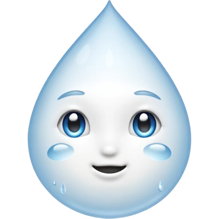 Pure white Sweat Droplets emoji emoji