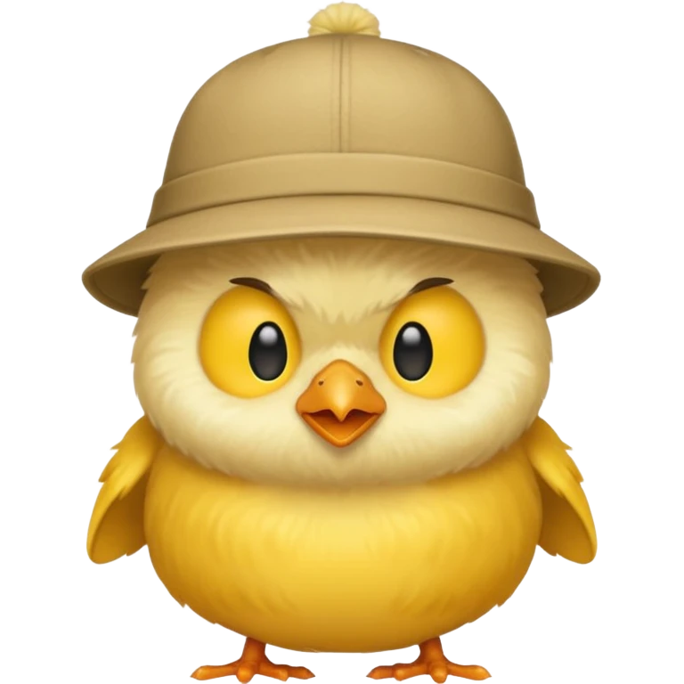 a grumpy chick wearing a hat emoji emoji