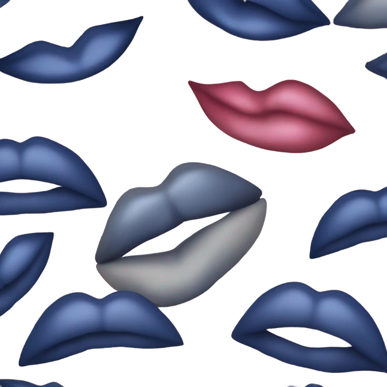 Navy blue kiss emoji