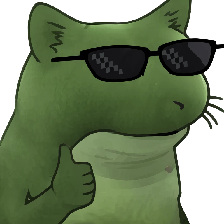 Cat with sunglasses emoji