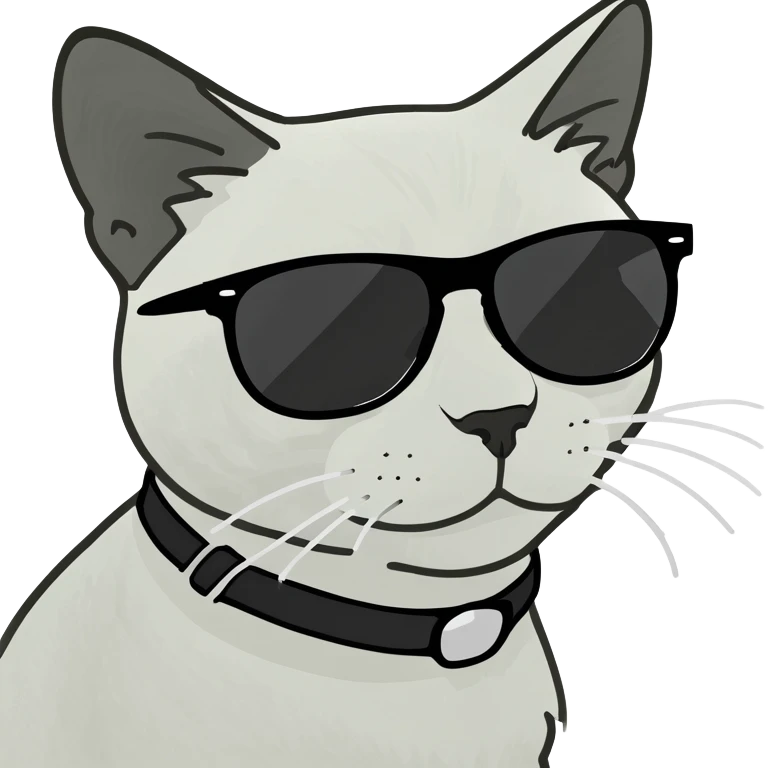 Cat with sunglasses emoji