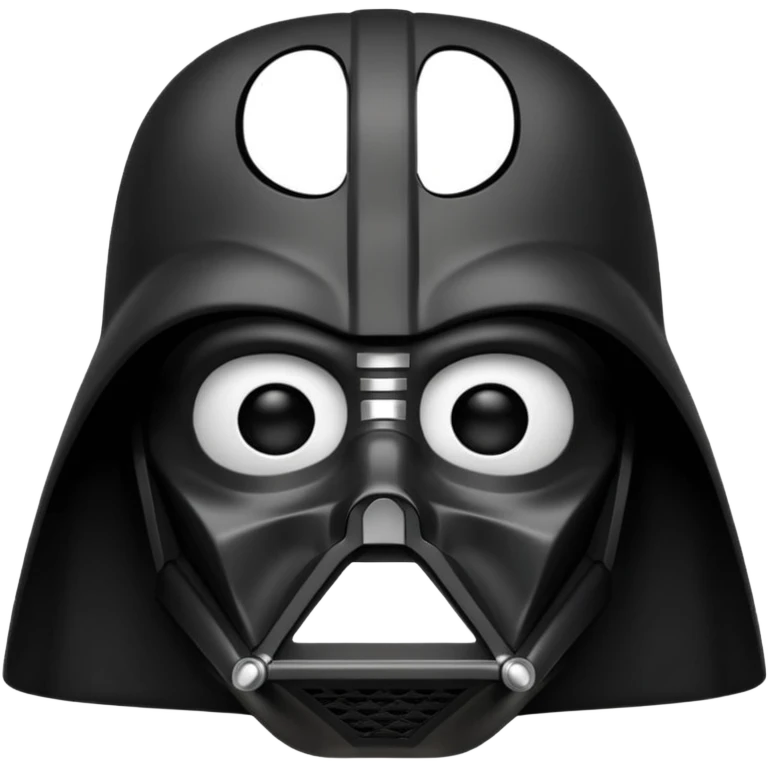 Dark vador sans yeux sur le masque emoji