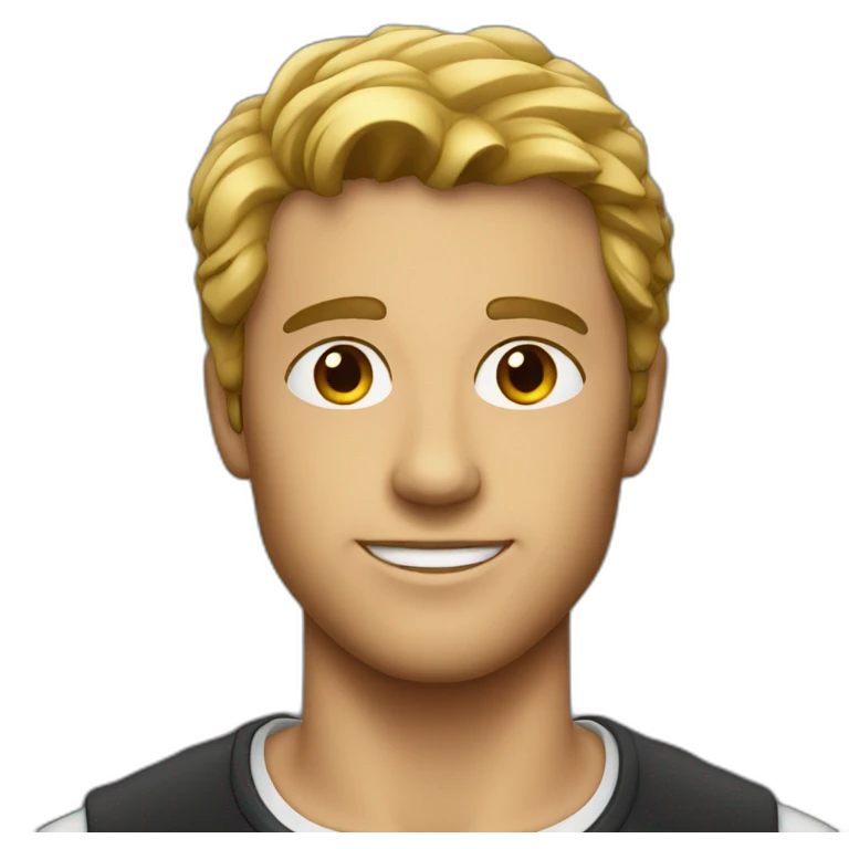 Handsome man with black glass emoji