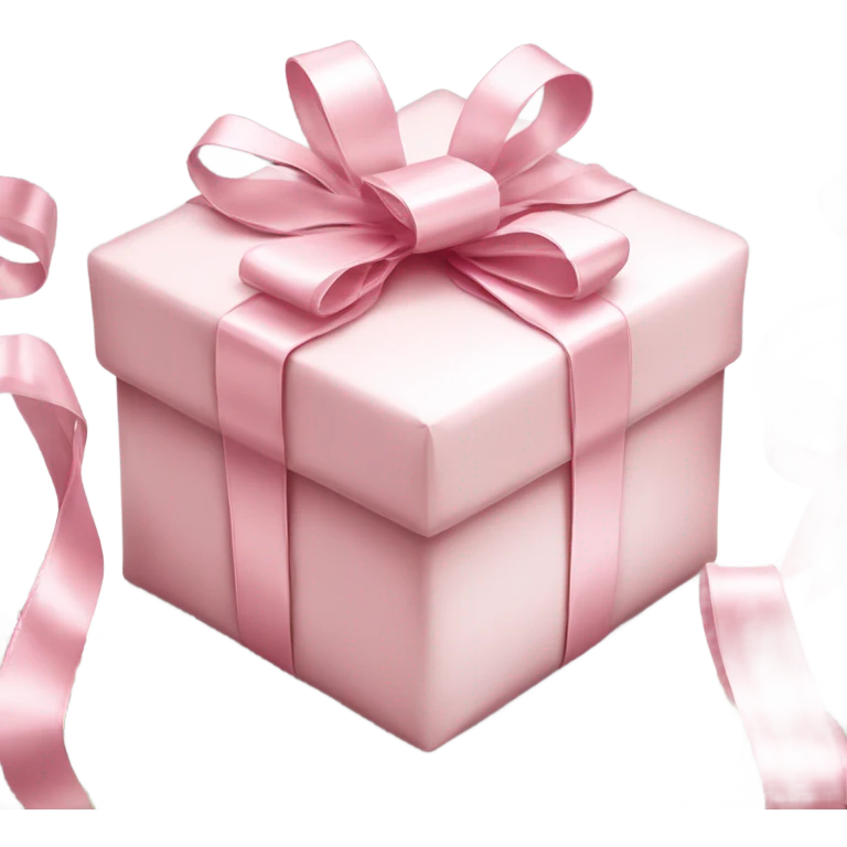 Light pink Christmas gifts under a white Christmas tree  emoji