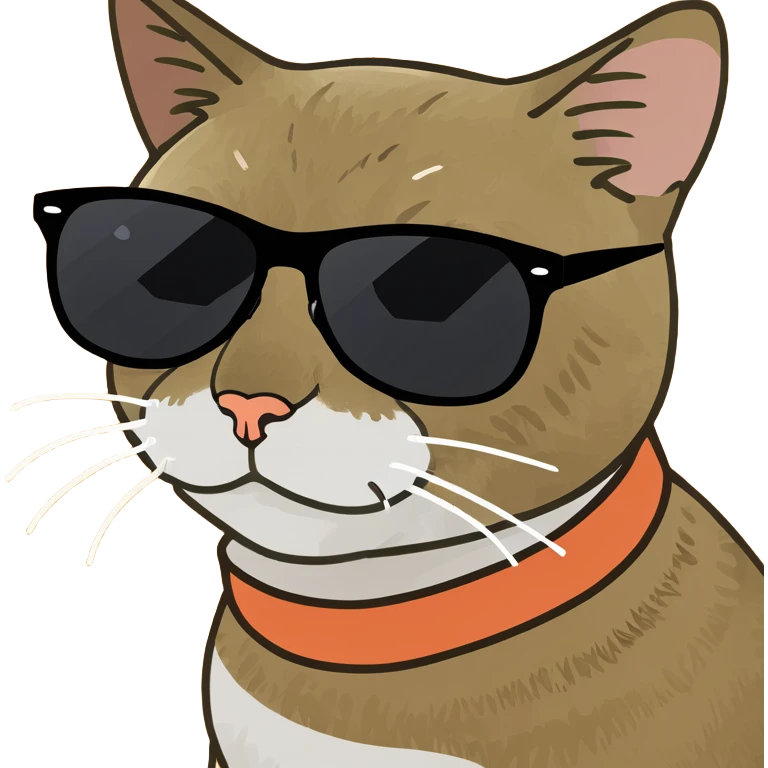 Cat with sunglasses emoji