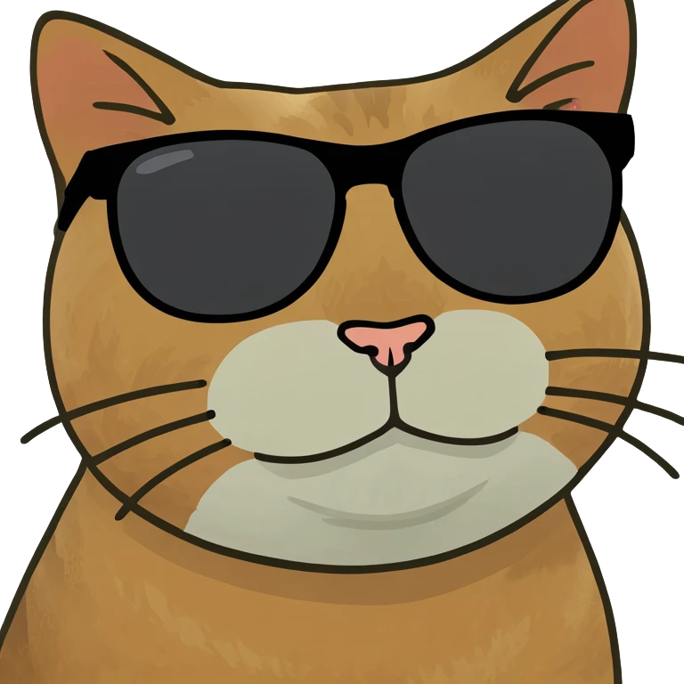 Cat with sunglasses emoji
