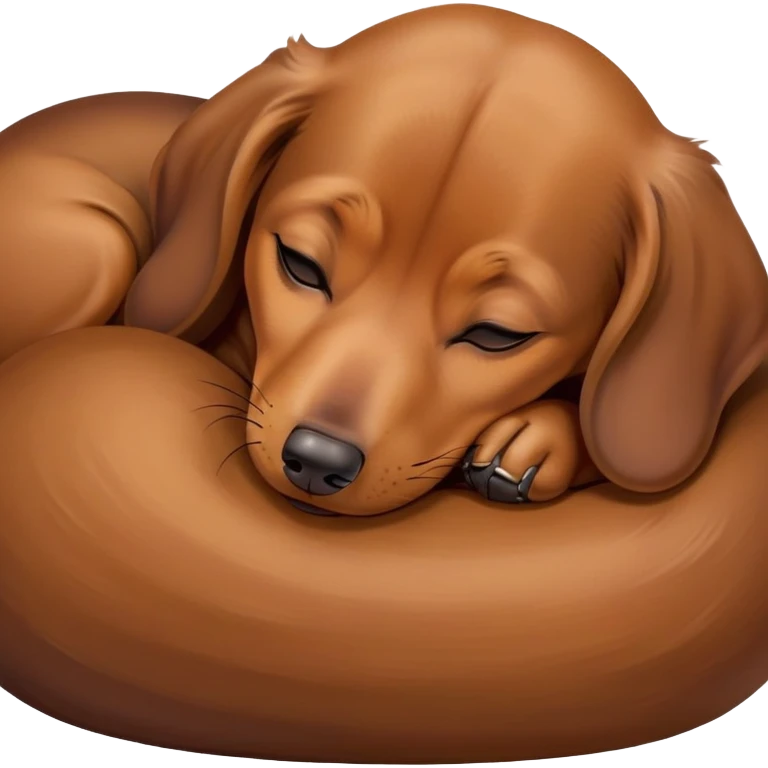Dachshund dog sleeping  emoji