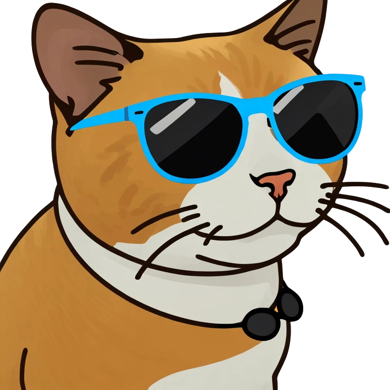 Cat with sunglasses emoji