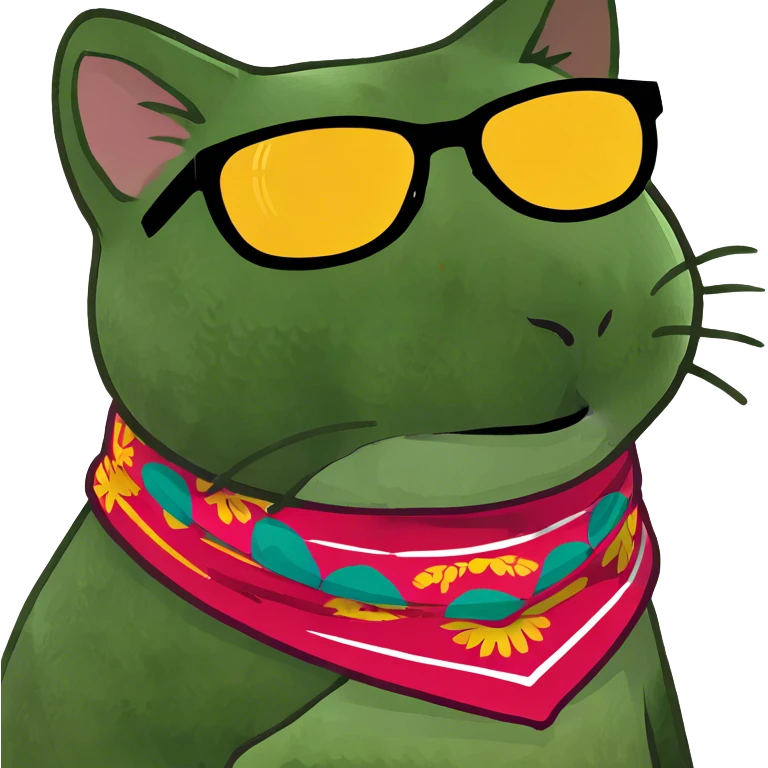Cat with sunglasses emoji
