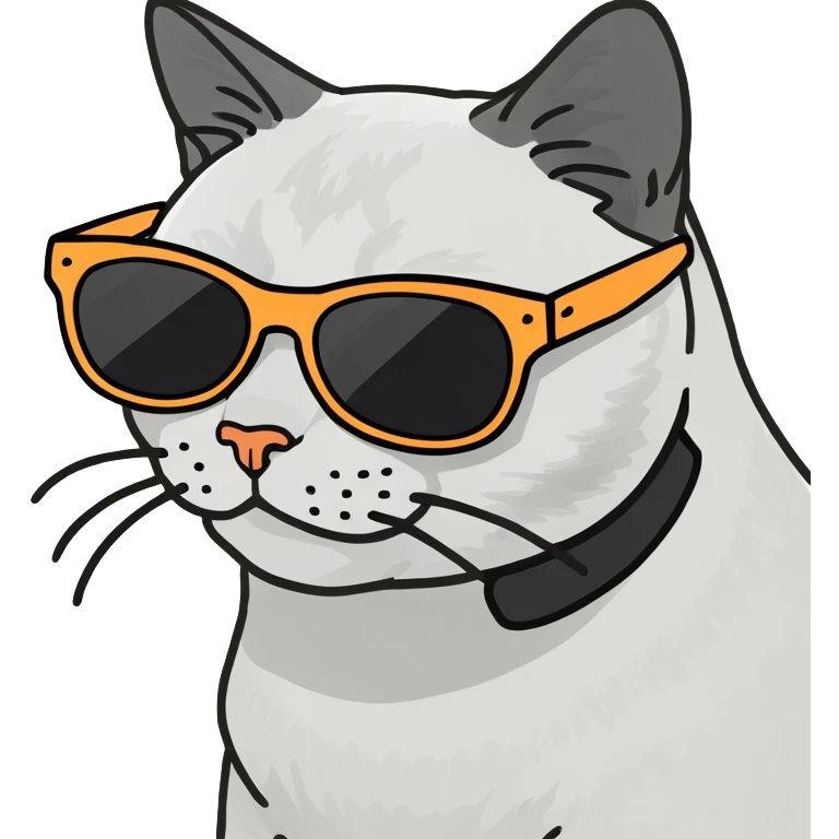 Cat with sunglasses emoji