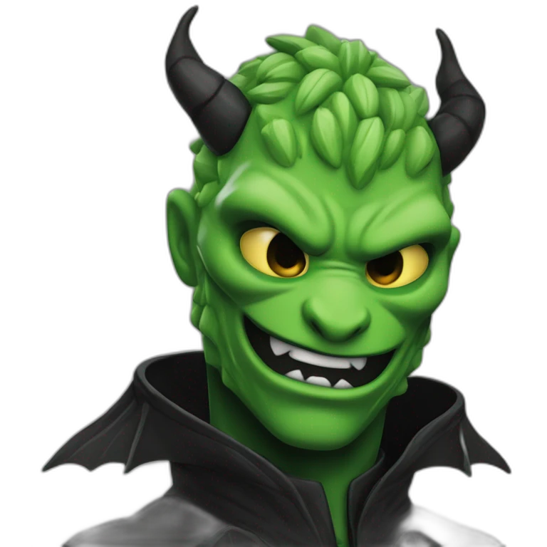 drago verde e nero con scritta lurk emoji