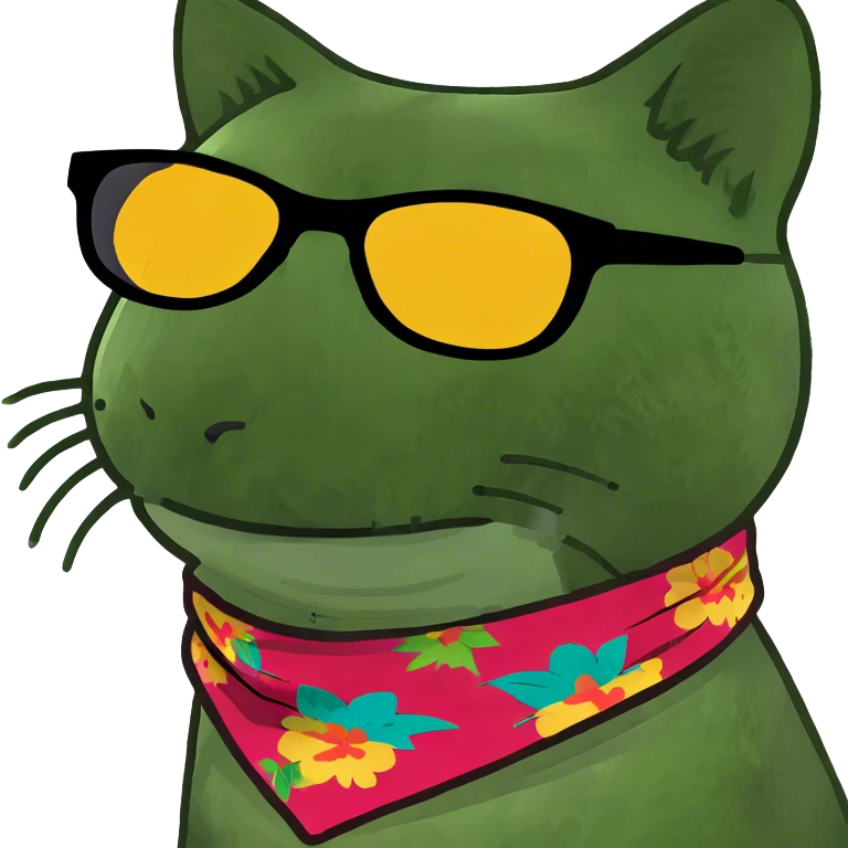 Cat with sunglasses emoji